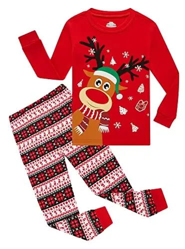 Family Feeling Kids & Toddler Girls Boys Pajamas 2 Piece Pjs Set 100% Cotton Sleepwear 
