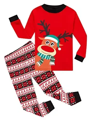 Family Feeling Kids & Toddler Girls Boys Pajamas 2 Piece Pjs Set 100% Cotton Sleepwear 