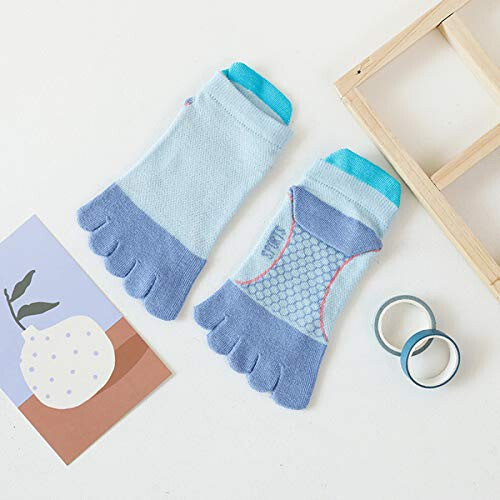 FAMKIT Kids Toe Socks 5 Pair Children Five Finger Toe Socks Breathable Cotton Sports Five Finger Socks for 3-12 Years - 44