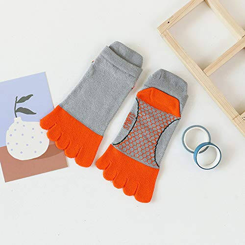 FAMKIT Kids Toe Socks 5 Pair Children Five Finger Toe Socks Breathable Cotton Sports Five Finger Socks for 3-12 Years - 45