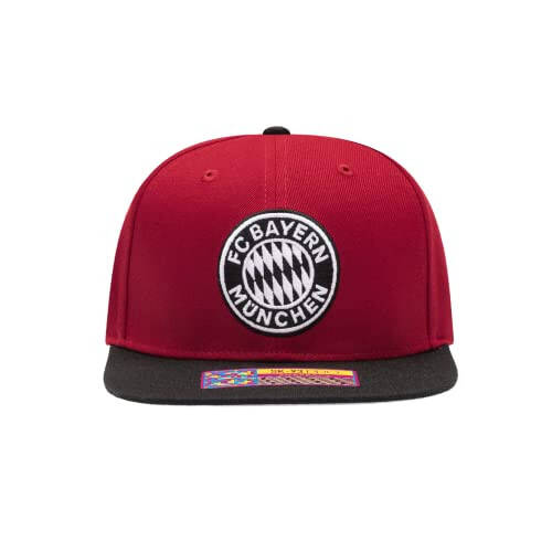 Fan Ink Bayern Munich 'Amerikaning O'yini' Sozlanadigan Snapback Futbol Shlyapasi/Qopqog'i Qizil/Qora - 1