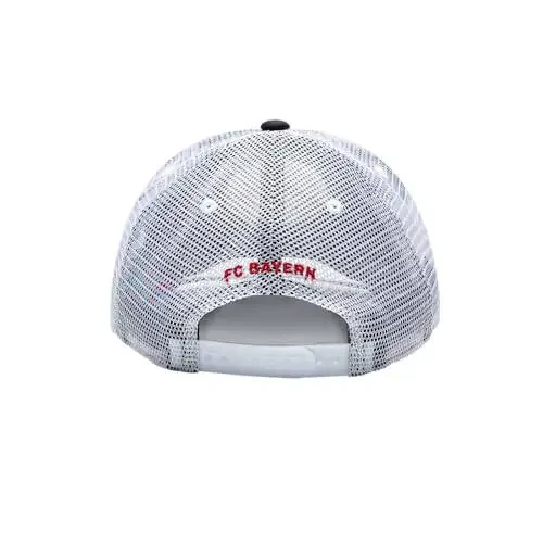 Fan Ink Bayern Munich 'Serve' Trucker Snapback Adjustable Soccer Hat (Qora/Oq) - 4