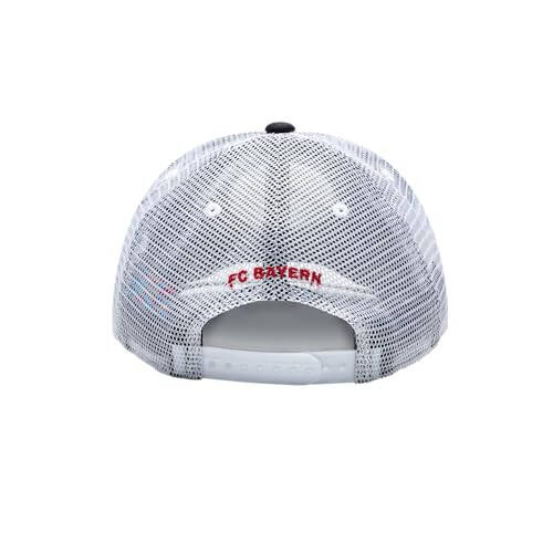 Fan Ink Bayern Munich 'Serve' Trucker Snapback Adjustable Soccer Hat (Qora/Oq) - 4