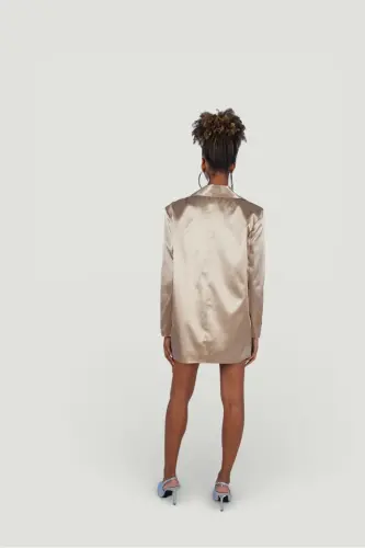 Fancy Blazer Ceket Bej - 5