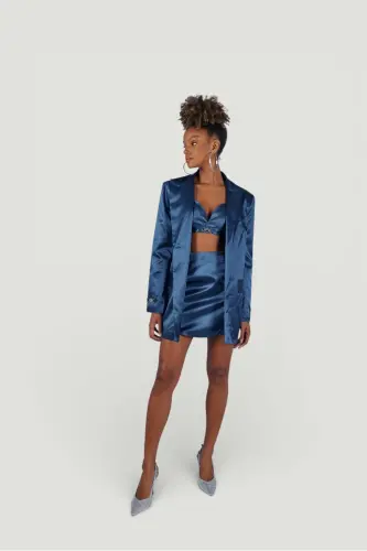 Fancy Blazer Ceket Lacivert - HOLLY LOLLY (1)