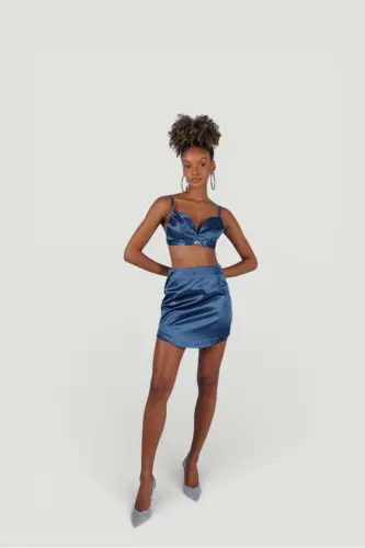 Fancy Skirt Navy Blue - 6