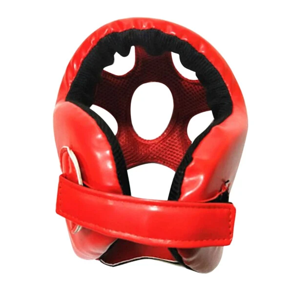 fankhu Boxing Helmet Adjustable Head Protection Mask for Sports Supplies (L Red)- - 2