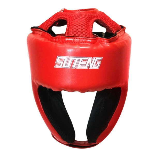 fankhu Boxing Helmet Adjustable Head Protection Mask for Sports Supplies (L Red) - 1
