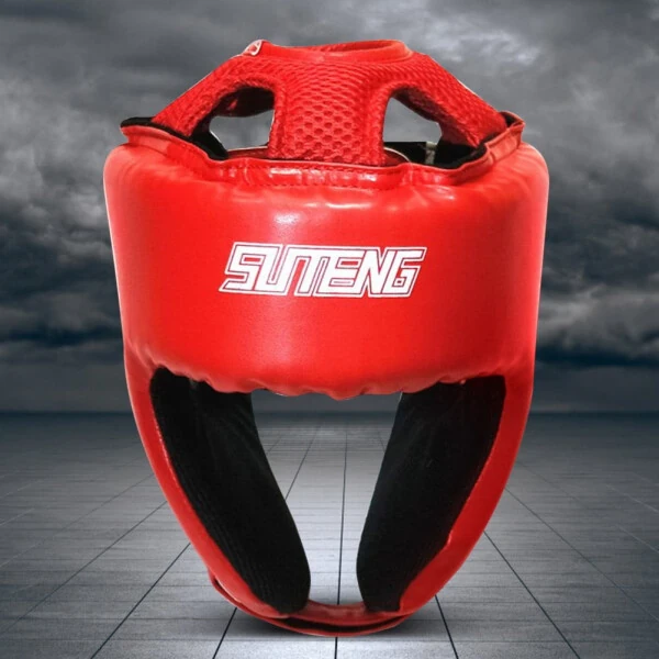 fankhu Boxing Helmet Adjustable Head Protection Mask for Sports Supplies (L Red) - 5