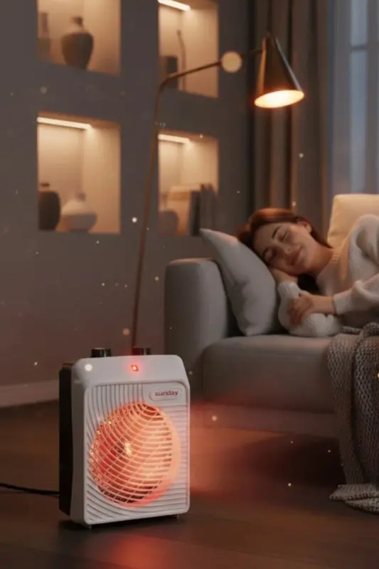 Fanli Isitish Moskvasi Kvadrat Qutining Foni Foni Isitish Moskvasi Issiq - Sovuq 2000w Termostatli - 2