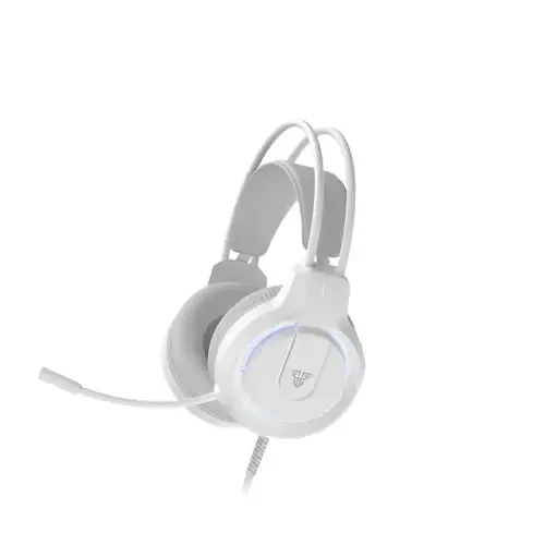 FANTECH 5 in-1 Gaming Keyboard and Mouse Combo, Rainbow LED Backlit Wired Keyboard, Headset and Headphone Stand Gaming Mouse Pad,Wired Mice, for,PC,Laptop,Xbox White - 4