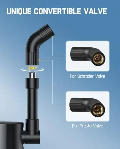 Fanttik X9 Ace Mini Bike Tire Pump, 32s Fast Inflate Bike Pump with Guage, 150PSI Electric Air Pump with Presta and Schrader Valve, Suitable for Road Bike, Mountain Bike, E-Bike, City Bike - FANTTIK (1)