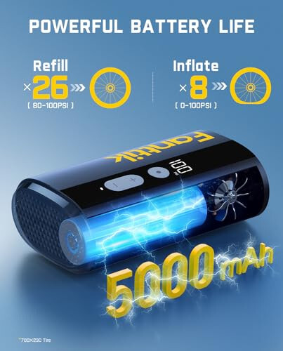 Fanttik X9 Ace Mini Bisiklet Lastik Pompası, 32s Hızlı Şişirme Bisiklet Pompası Göstergeli, 150PSI Elektrikli Hava Pompası Presta ve Schrader Vana ile, Yol Bisikleti, Dağ Bisikleti, E-Bisiklet, Şehir Bisikleti İçin Uygun - 1