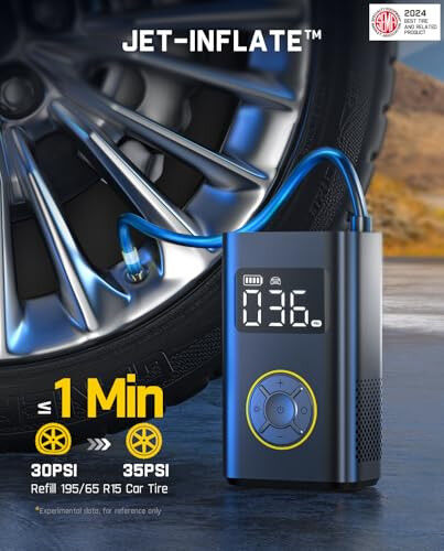 Fanttik X9 Pro Portable Tire Inflator for Compact Car, 1Min Fast Inflate Electric Bike Pump with Digital Tire Pressure Gauge, 150PSI Air Compressor for Electric Bikes, Motorcycle, Ball - 3