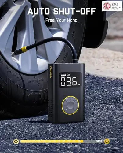 Fanttik X9 Pro Portativ Shinalni Puflagichi Kompakt Avtomobillar, Elektr Velosipedlar uchun 1 daqiqada tez puflash Elektr Nasosi raqamli shinal bosimi o'lchagich bilan, Elektr velosipedlar, mototsikl, to'p uchun 150PSI havo kompressori - 6