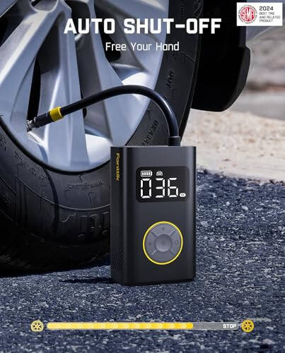 Fanttik X9 Pro Portable Tire Inflator for Compact Car, 1Min Fast Inflate Electric Bike Pump with Digital Tire Pressure Gauge, 150PSI Air Compressor for Electric Bikes, Motorcycle, Ball - 6
