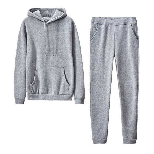 Fanxing Clearance Deals Men Solid Pullover Jogging Suits Hoodie & Sweatpants Tracksuit 2 Piece Outfits Jogging Suits - FANXING
