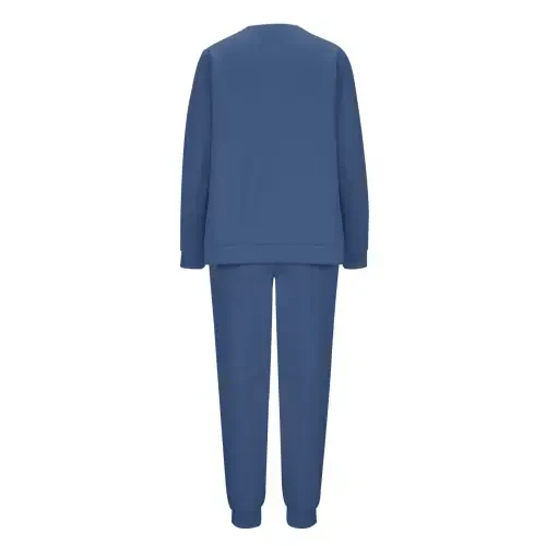 Fanxing Sweatshirt And Sweatpants Women 2 Piece Sets Tracksuits Green Crewneck Pullover Sweatshirt Outfits Solid Oversized Jogging Pants- - 1