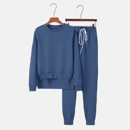 Fanxing Sweatshirt And Sweatpants Women 2 Piece Sets Tracksuits Green Crewneck Pullover Sweatshirt Outfits Solid Oversized Jogging Pants Prime Day Deals Clearance - 6