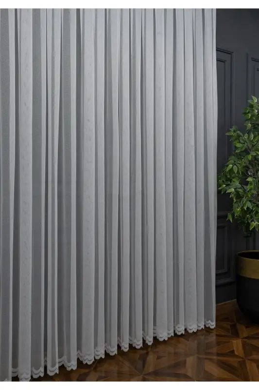 Farbateks Dikim Sadem Tül Perde Orijinal Tül 2kat Pileli Tül Perde-ekru - 2