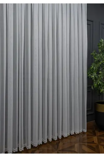 Farbateks Dikim Sadem Tül Perde Orijinal Tül 2kat Pileli Tül Perde-ekru - 2