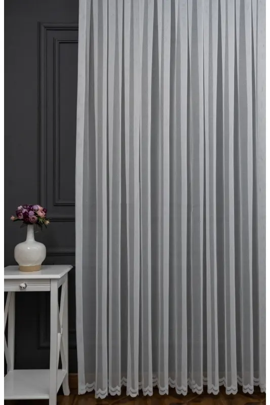 Farbateks Dikim Sadem Tül Perde Orijinal Tül 2kat Pileli Tül Perde-ekru - 4