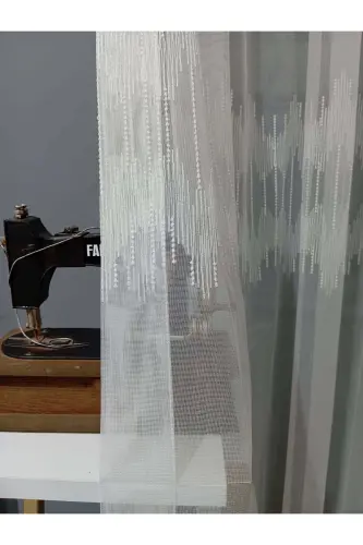 Farbateks Dikim Taç Lavinia Model 1e2Kat Pileli Kırışmaz Ütü Istemez Tül Perde-F - TAÇ (1)