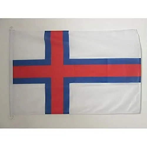 Faroe Islands NAUTICAL Flag 18'' x 12'' - Denmark - Faroese flags 30 x 45 cm. - Banner 12x18 in for boat - AZ FLAG 
