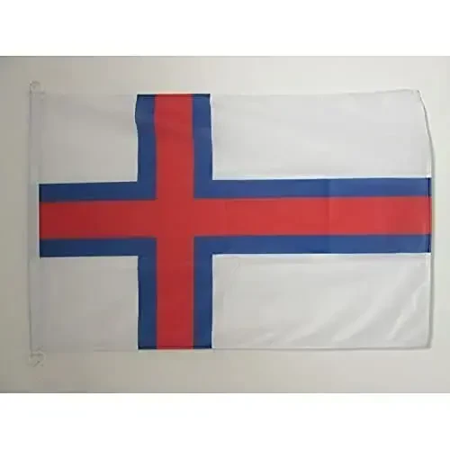 Faroe Islands NAUTICAL Flag 18'' x 12'' - Denmark - Faroese flags 30 x 45 cm. - Banner 12x18 in for boat - AZ FLAG - AZ FLAG