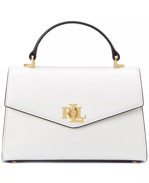 Farrah Small Leather Satchel White - 1