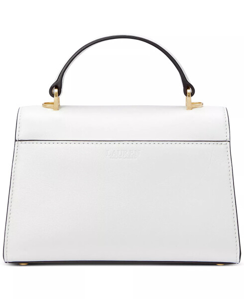 Farrah Small Leather Satchel White - 2