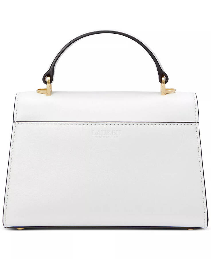 Farrah Small Leather Satchel White - 2