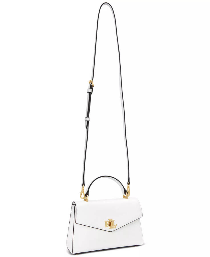 Farrah Small Leather Satchel White - 3