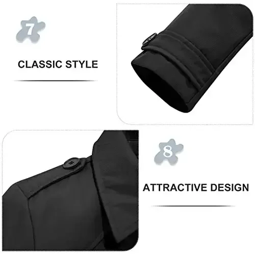 FARVALUE Women's Waterproof Trench Coat Double Breasted Windbreaker Classic Belted Lapel Overcoat with Removable Hood - 7