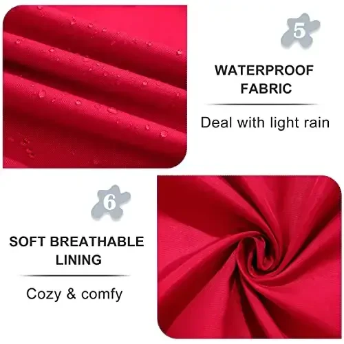 FARVALUE Женский водонепроницаемый тренч Двубортный ветрозащитный классический плащ с поясом и отложным воротником со съемным капюшоном - 5