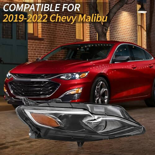 Фары Sunhua в сборе для Chevrolet Malibu 2019 2020 2021 2022, Передняя галогенная фара, Левая/сторона водителя - 7