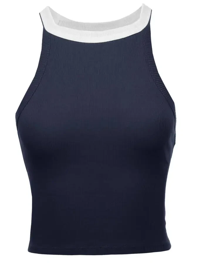 FashionOutfit Ayollar uchun Yengsiz Yoqimli Qisqa Top - 1