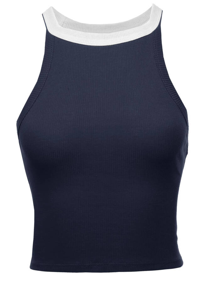 FashionOutfit Women's Solid Sleeveless Cute Crop Top - 1