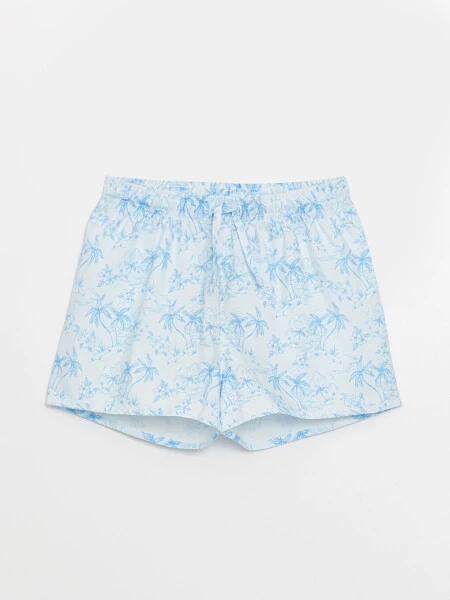 Fast-Drying Elastic Waist Girl's Swim Shorts - Blue - LC WAIKIKI