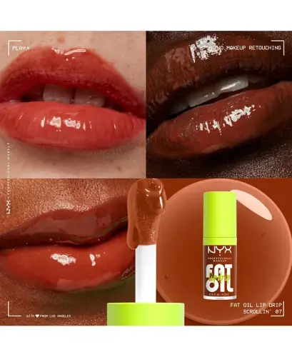 Fat Oil Lip Drip, 0.16 oz.-Scrollin' (och och jigarrang) - 4