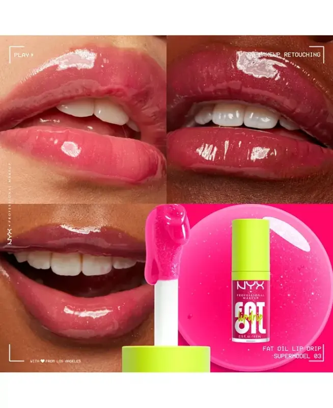 Fat Oil Lip Drip, 0.16 oz.-Supermodel (bright pink) - 4