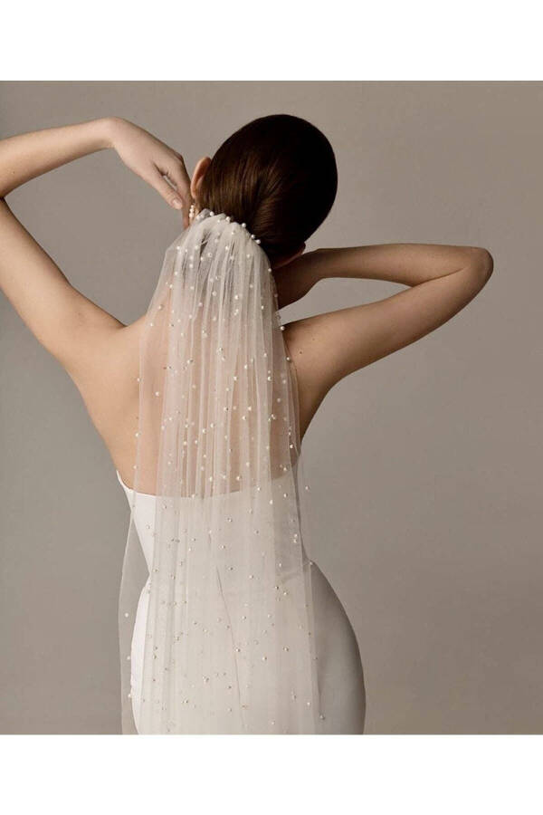 Фатин с густым жемчугом, длина 2,5 метра, ширина 1,5 метра - 4