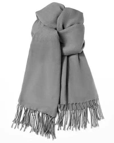 fauson Winter Scarf for Women - Soft Shawl Wraps Winter Scarves with Tassel | Soft Warm Fabric, Elegant Solid Color, Classic Tassel Design, Large Scarf for Daily, Wedding and Party Wear - FAUSON