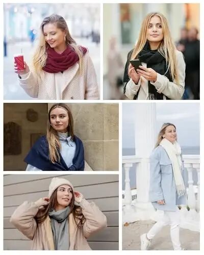 fauson Winter Scarf for Women - Soft Shawl Wraps Winter Scarves with Tassel | Soft Warm Fabric, Elegant Solid Color, Classic Tassel Design, Large Scarf for Daily, Wedding and Party Wear - 5