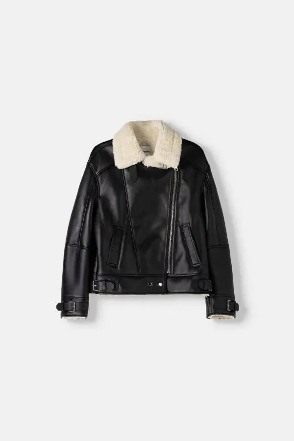 Faux fur biker jacket - 2