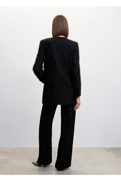 Faux Fur Knit Coat - 4