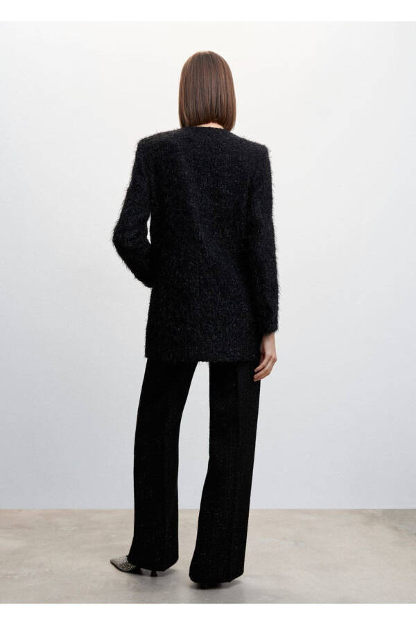 Faux Fur Knit Coat - 4