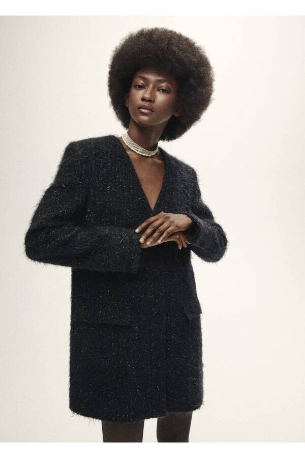 Faux Fur Knit Coat - 6