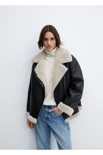 Faux Fur Lined Jacket - 1