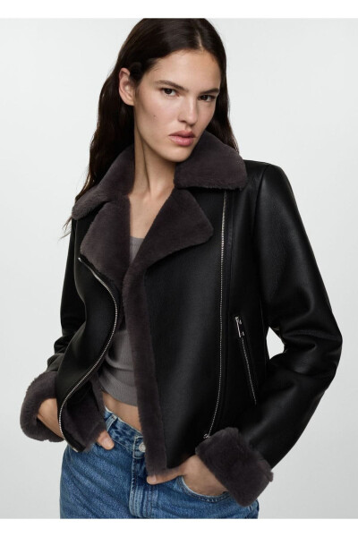 Faux Fur Lined Jacket - 1